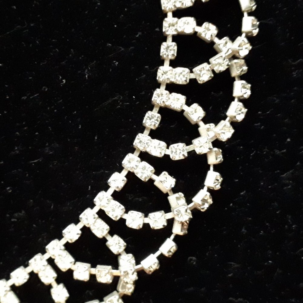 1960's Rhinestone Necklace - Picture 3 of 6
